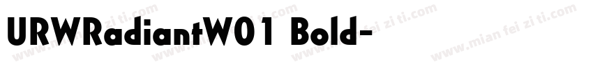 URWRadiantW01 Bold字体转换